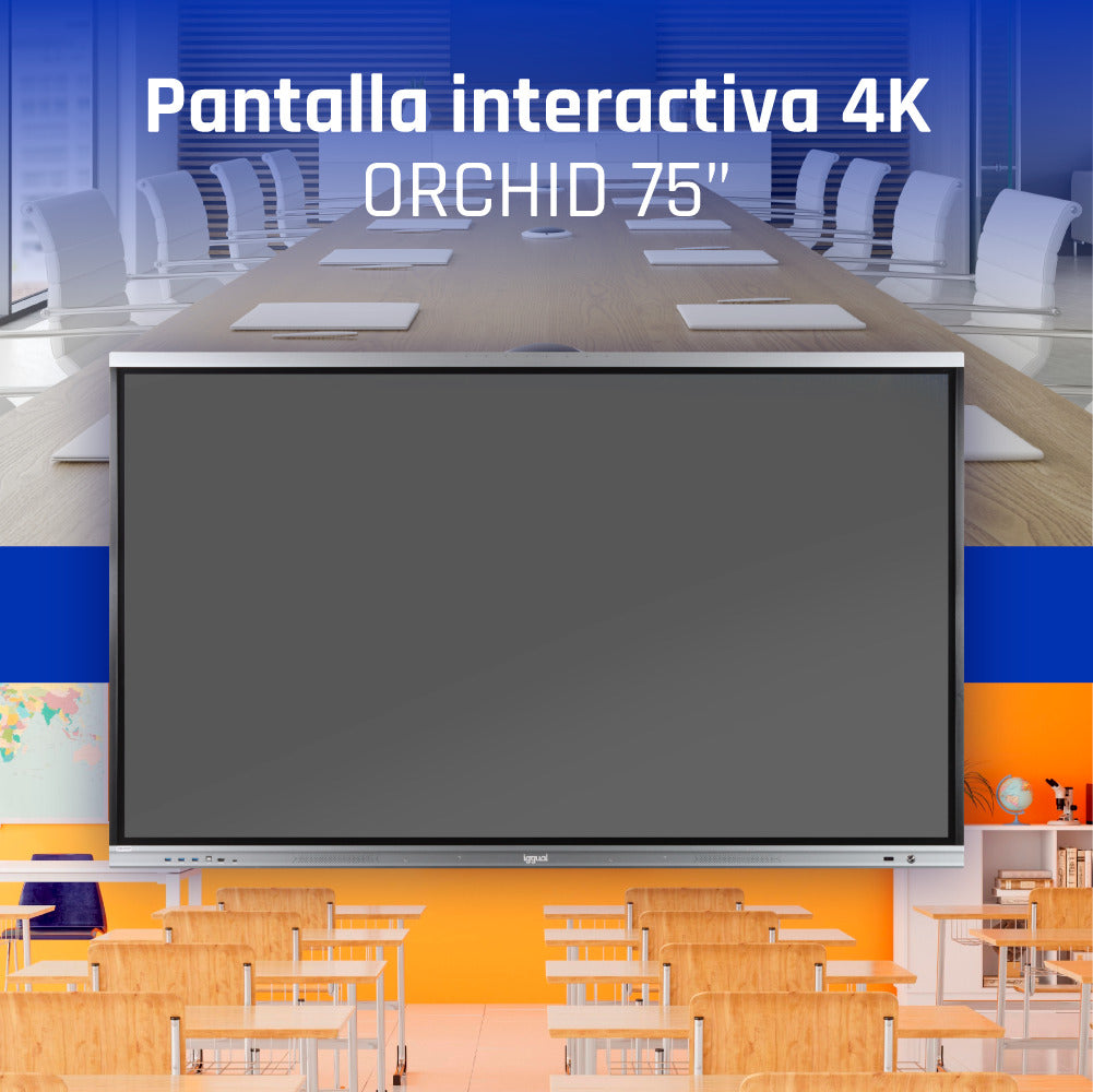 iggual Orchid 75" Panel plano interactivo 190,5 cm (75") LED Wifi 400 cd / m² 4K Ultra HD Negro Pantalla táctil Procesador incorporado Android (2)