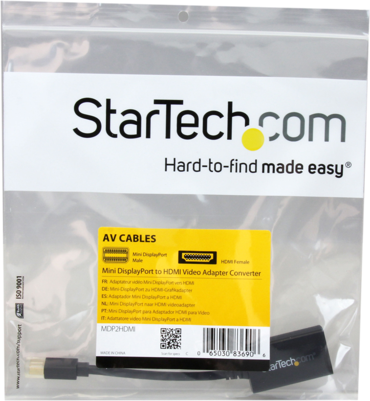 Startech MDP2HDMI - Cable Convertidor Pasivo, Hembra HDMI, Macho Mini DP (2)
