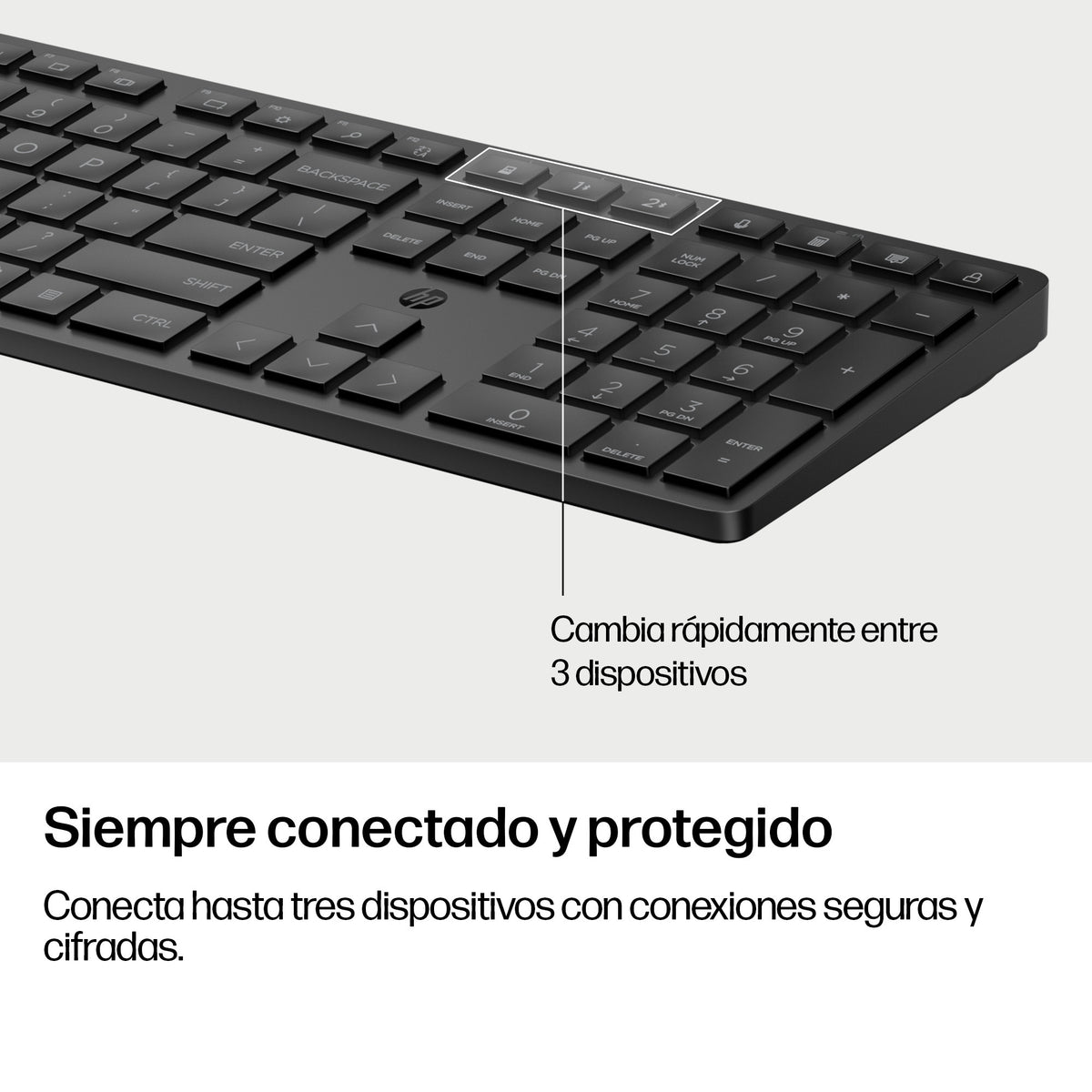 HP 495K Multi-Device Dual-Mode Keyboard teclado Universal USB + Bluetooth Negro (6)
