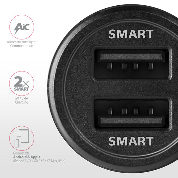 Axagon PWC-5V5 cargador de dispositivo móvil Teléfono móvil, Smartphone, Tableta, Universal Negro Encendedor de cigarrillos Carga rápida Auto (8)