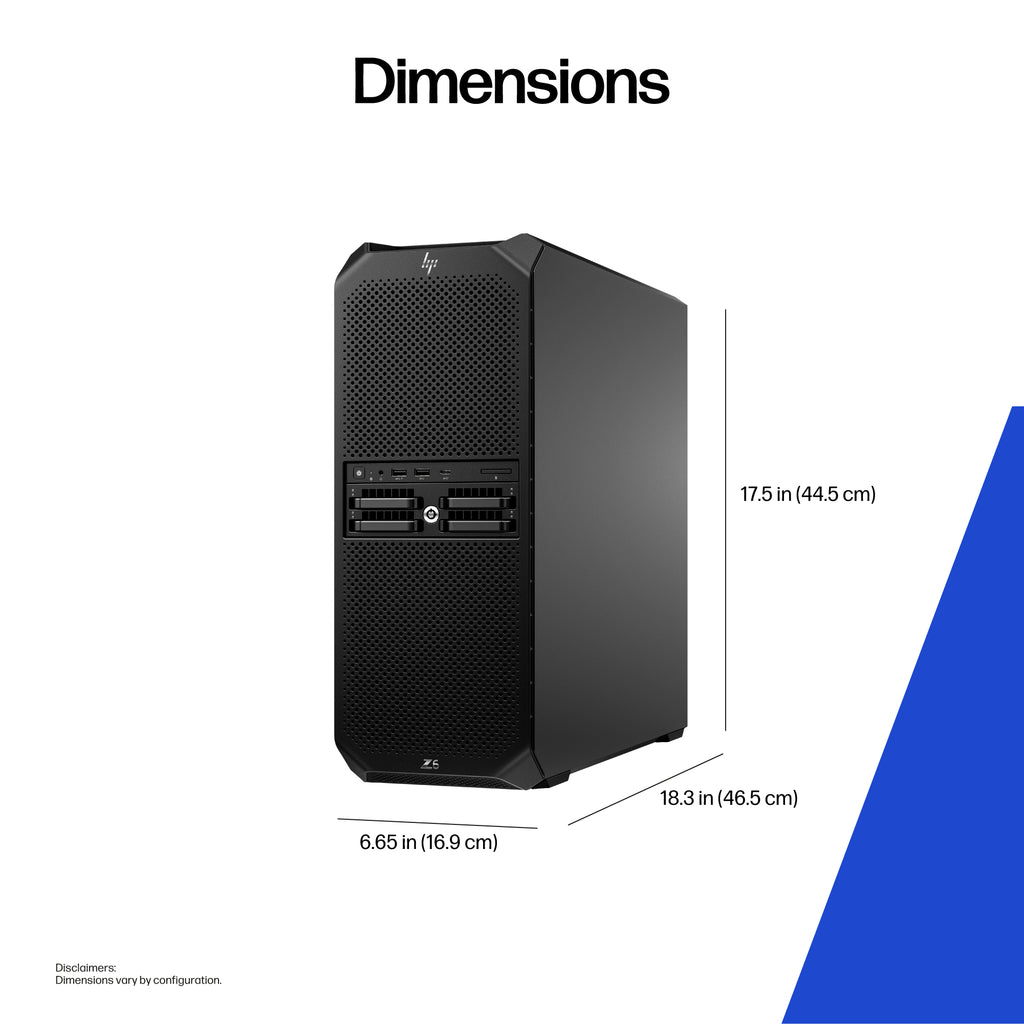 HP Z6 G5 A AMD Ryzen Threadripper PRO PRO 7965WX 128 GB DDR5-SDRAM 1 TB SSD NVIDIA RTX 4000 Ada Windows 11 Pro Tower Workstation AI Workstation Black (6)