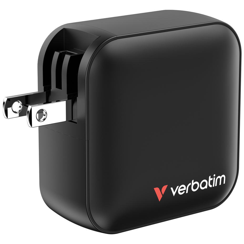 Verbatim Mini GaN Charger 100W Universal Negro Corriente alterna Carga rápida