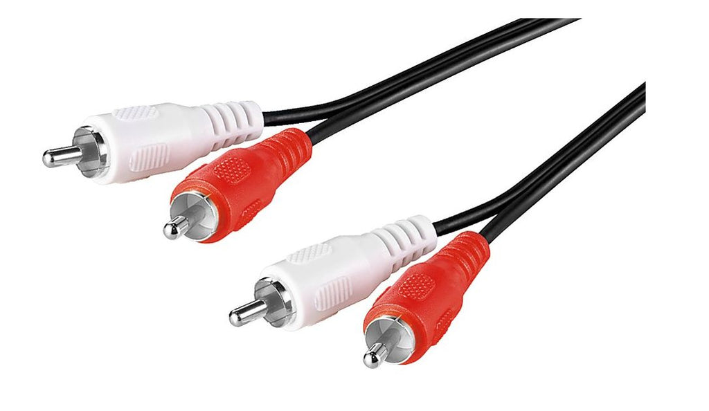 Microconnect AUDCC025 cable de audio 2,5 m 2 x RCA Negro (2)