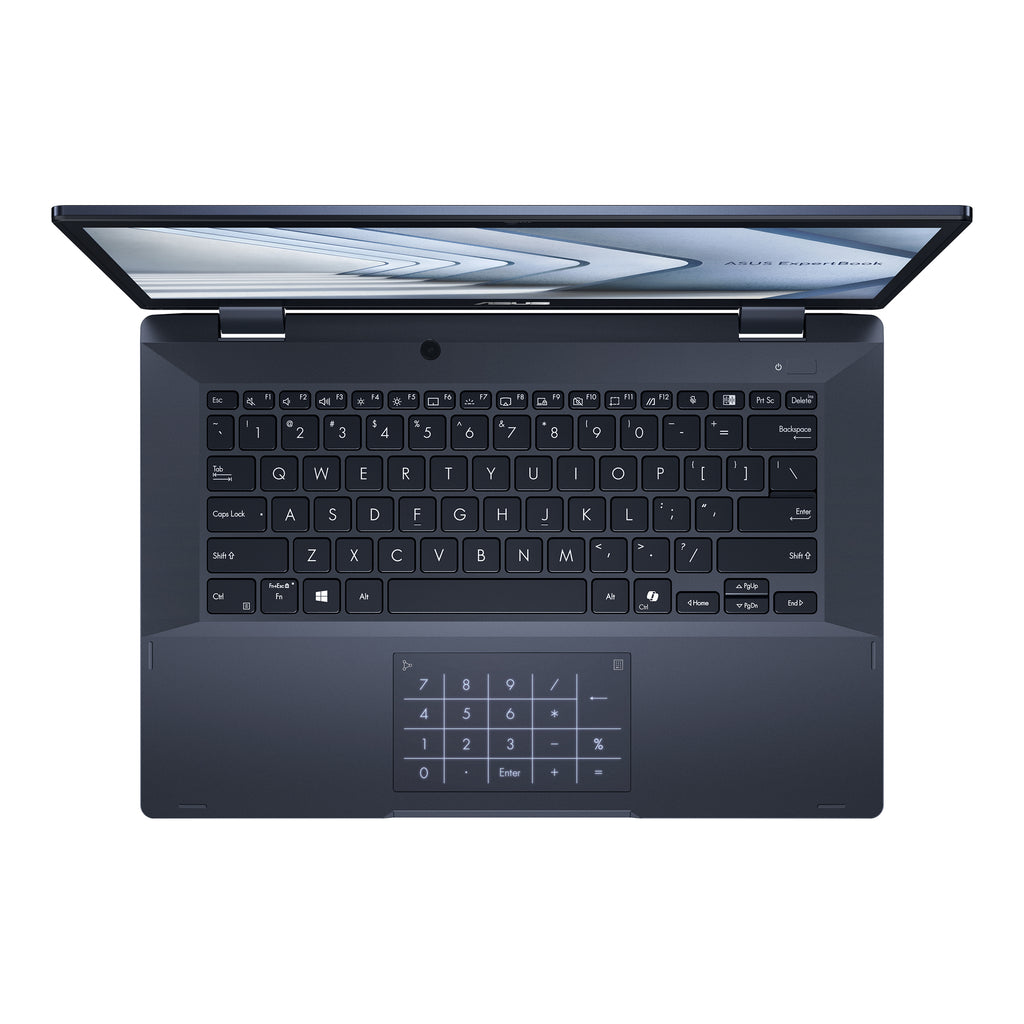 ASUS ExpertBook B3 Flip B3402FVA-EC2616X Intel Core 5 120U Híbrido (2-en-1) 35,6 cm (14") Pantalla táctil Full HD 16 GB DDR4-SDRAM 512 GB SSD Wi-Fi 6 (802.11ax) Windows 11 Pro Negro QWERTZ Alemán (7)