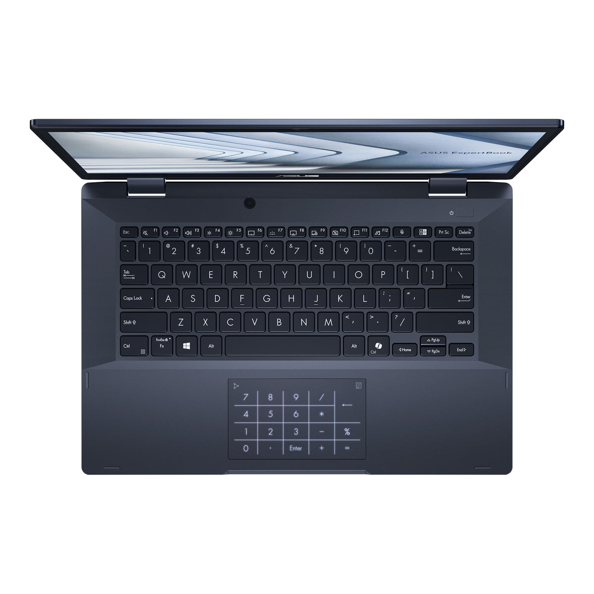 ASUS ExpertBook B3 Flip B3402FVA-EC2616X Intel Core 5 120U Híbrido (2-en-1) 35,6 cm (14") Pantalla táctil Full HD 16 GB DDR4-SDRAM 512 GB SSD Wi-Fi 6 (802.11ax) Windows 11 Pro Negro QWERTZ Alemán (7)