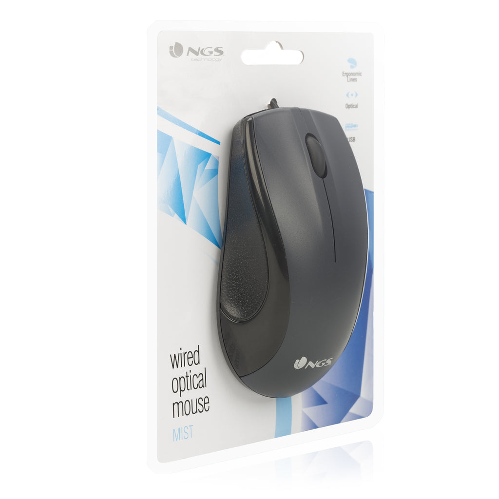 NGS Black Mist ratón Oficina Mano derecha USB tipo A Óptico 800 DPI (7)
