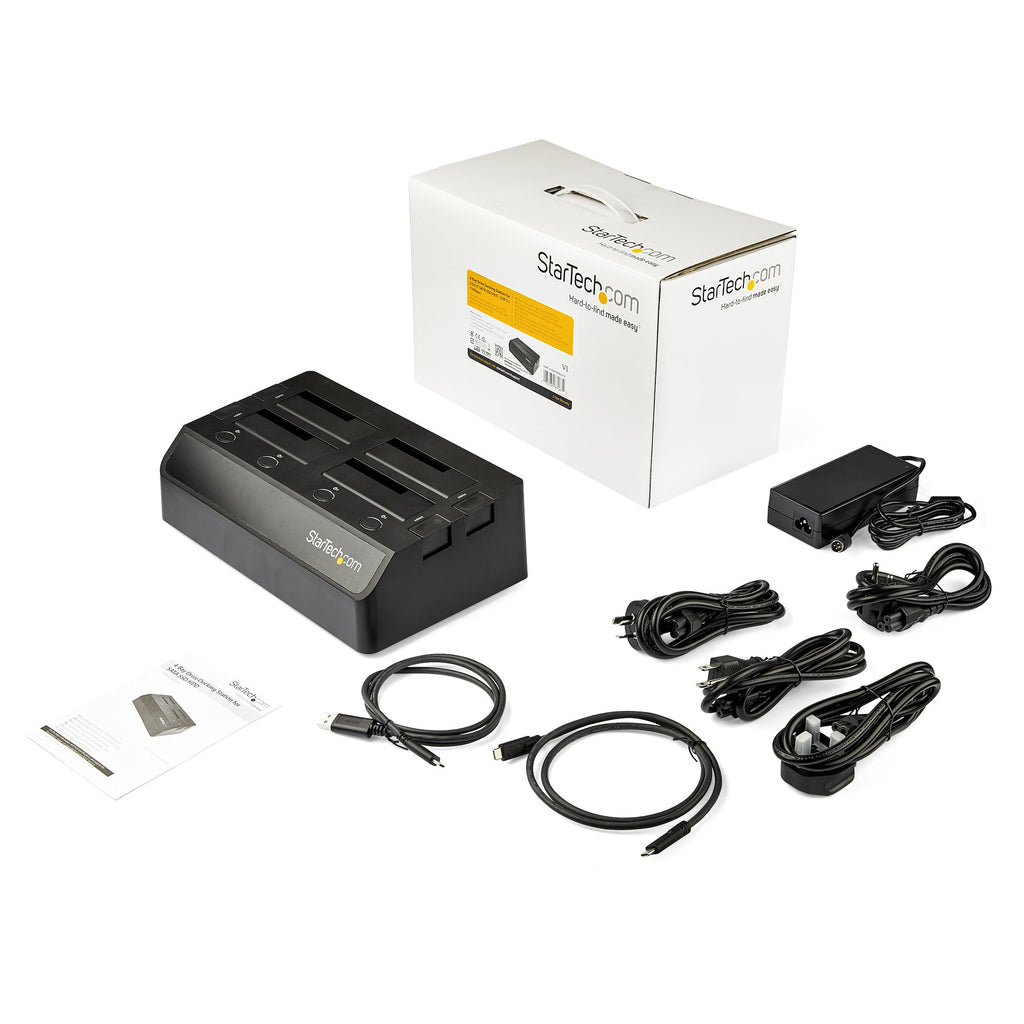 StarTech.com SDOCK4U313 base de conexión para disco duro USB 3.2 Gen 2 (3.1 Gen 2) Type-C Negro (5)