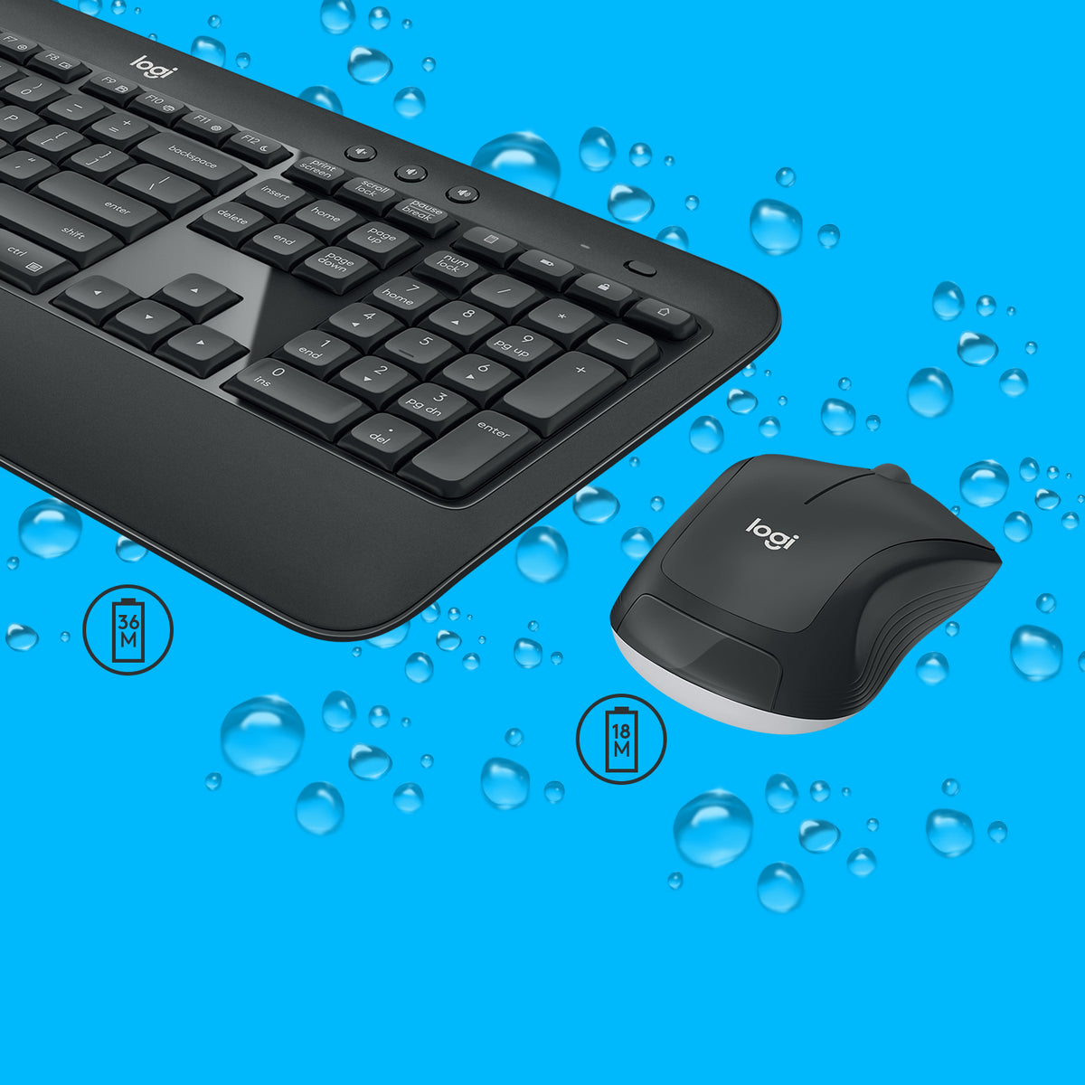 Logitech MK540 Advanced teclado Ratón incluido Universal RF inalámbrico QWERTY Internacional de EE.UU. Negro (9)