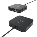 i-tec C31DUALDPDOCKPD base para portátil y replicador de puertos Alámbrico USB 3.2 Gen 1 (3.1 Gen 1) Type-C Negro