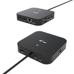 i-tec C31DUALDPDOCKPD base para portátil y replicador de puertos Alámbrico USB 3.2 Gen 1 (3.1 Gen 1) Type-C Negro