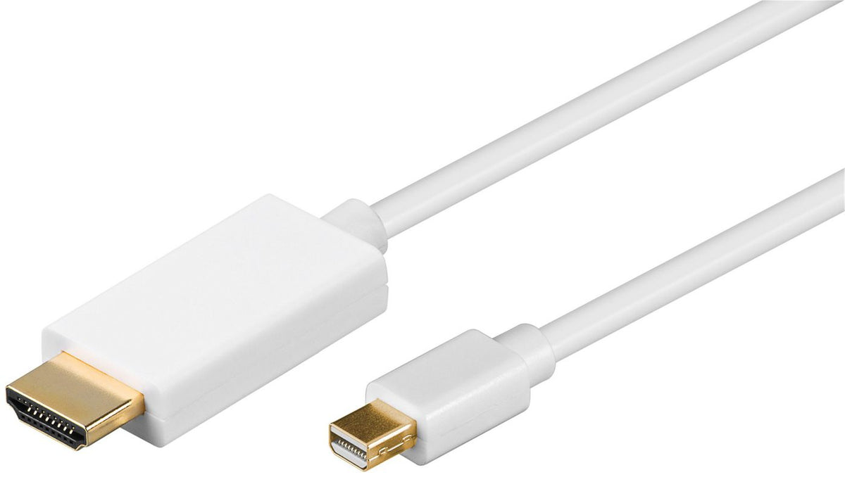 Microconnect MDPHDMI2 adaptador de cable de vídeo 1,8 m Mini DisplayPort HDMI Blanco (2)