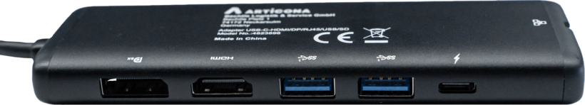 Adaptador USB-C - HDMI/DP/RJ45/USB/SD (8)