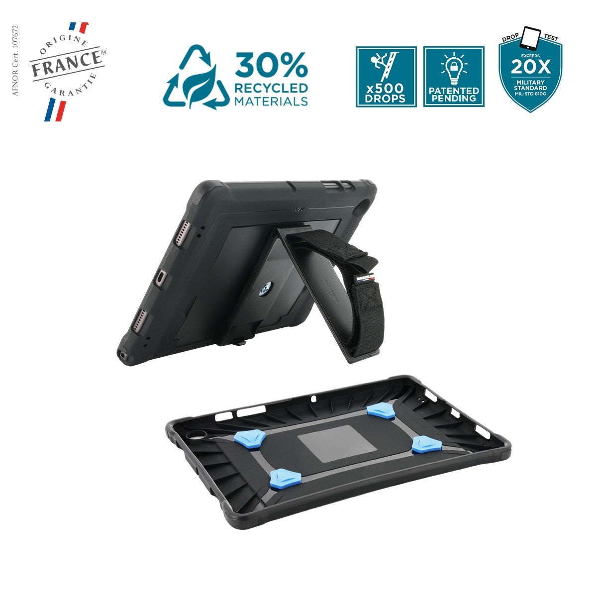 Mobilis PROTECH Funda correa mano giratoria 360° soporte plegable 067009