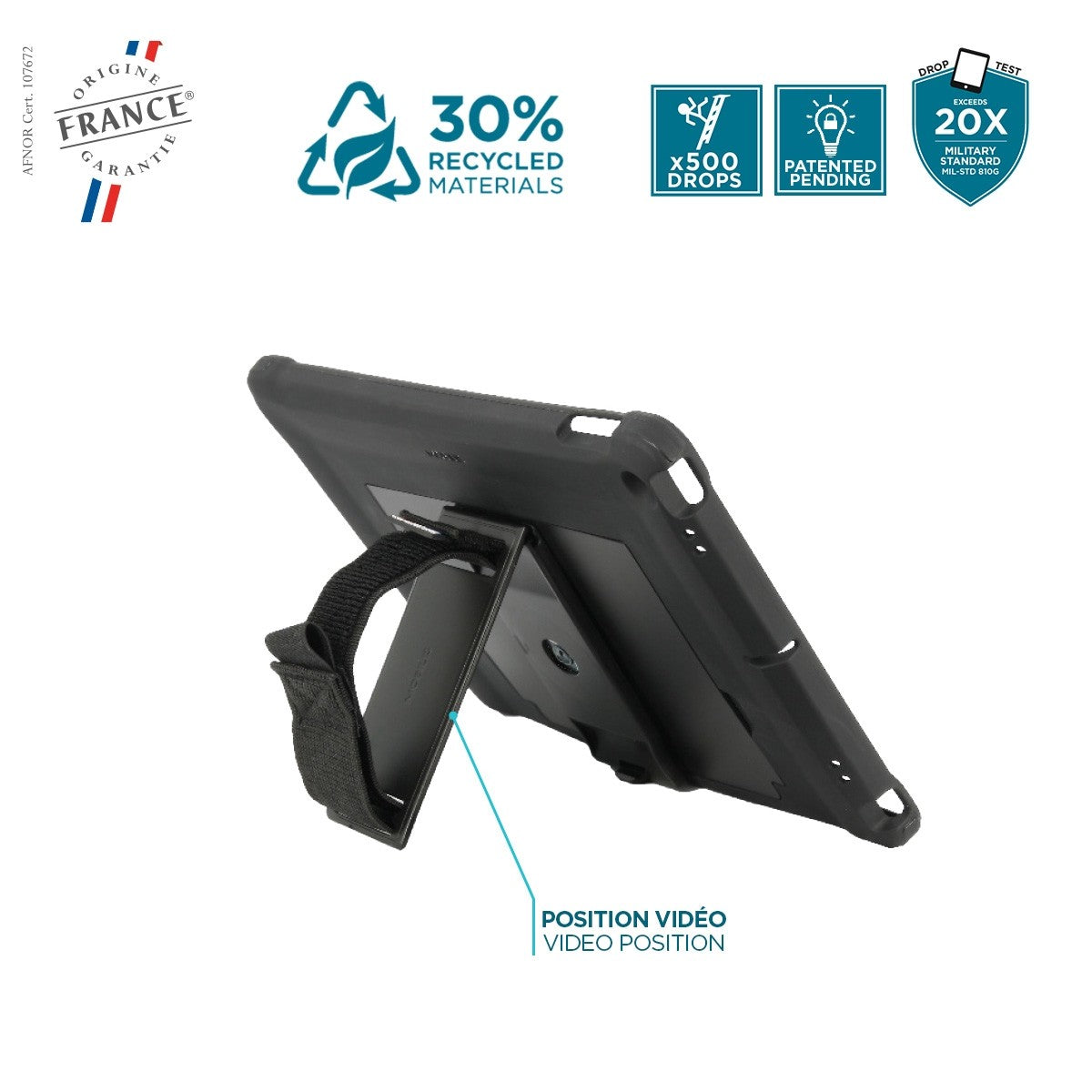 Mobilis PROTECH Funda correa mano giratoria 360° soporte plegable 067009
