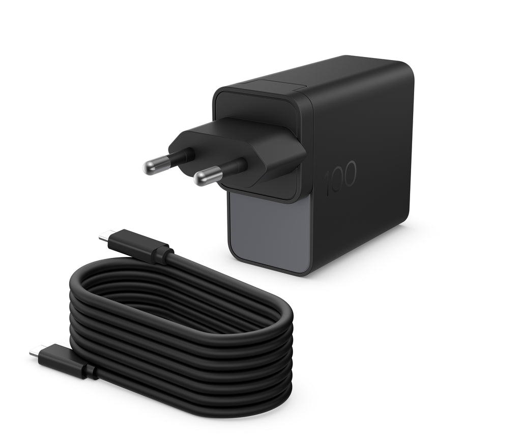 HP 100W GaN Wall Charger adaptador e inversor de corriente Interior Negro (2)