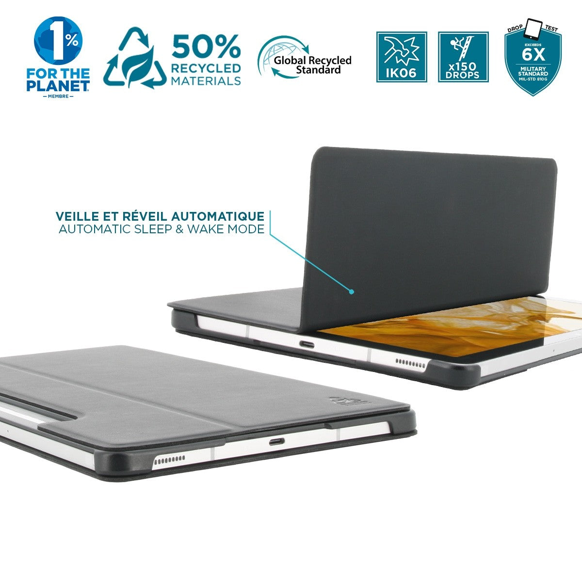 Mobilis Re.Life 27,9 cm funda abatible negra