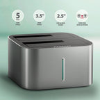 Axagon ADSA-DC base de conexión para disco duro USB 3.2 Gen 1 (3.1 Gen 1) Type-A Gris (2)