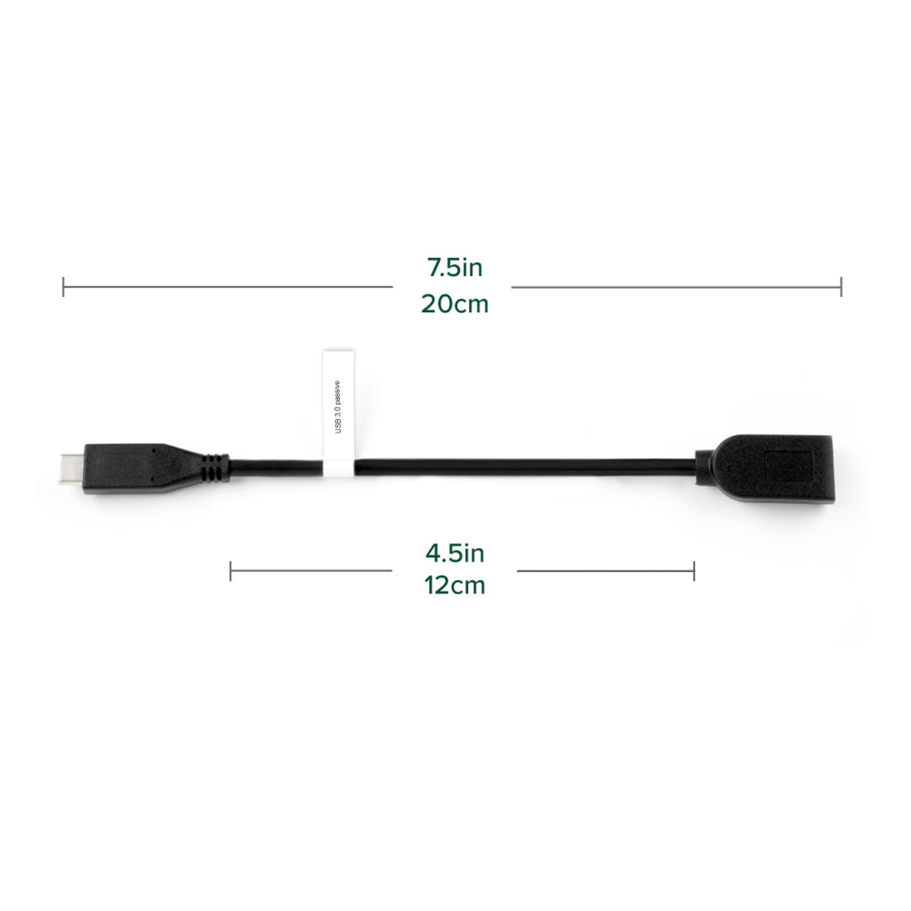 Plugable Technologies USBC-AF3 cable USB USB 3.2 Gen 1 (3.1 Gen 1) 0,2 m USB A 5 Gbit/s Negro (3)