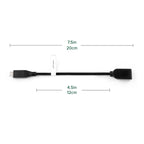 Plugable Technologies USBC-AF3 cable USB USB 3.2 Gen 1 (3.1 Gen 1) 0,2 m USB A 5 Gbit/s Negro (3)