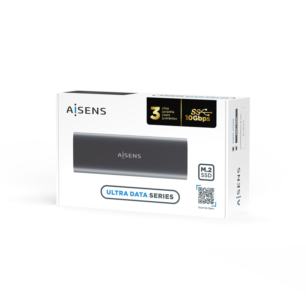 AISENS ASM2-015GR caja para disco duro externo Caja externa para unidad de estado sólido (SSD) Gris M.2 (8)