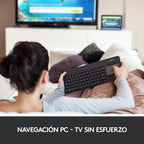 Logitech K400 Plus teclado Hogar RF inalámbrico QWERTY Español Negro (7)