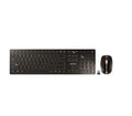 CHERRY DW 9100 SLIM teclado Ratón incluido Universal RF Wireless + Bluetooth QWERTY Inglés de EE. UU. Negro