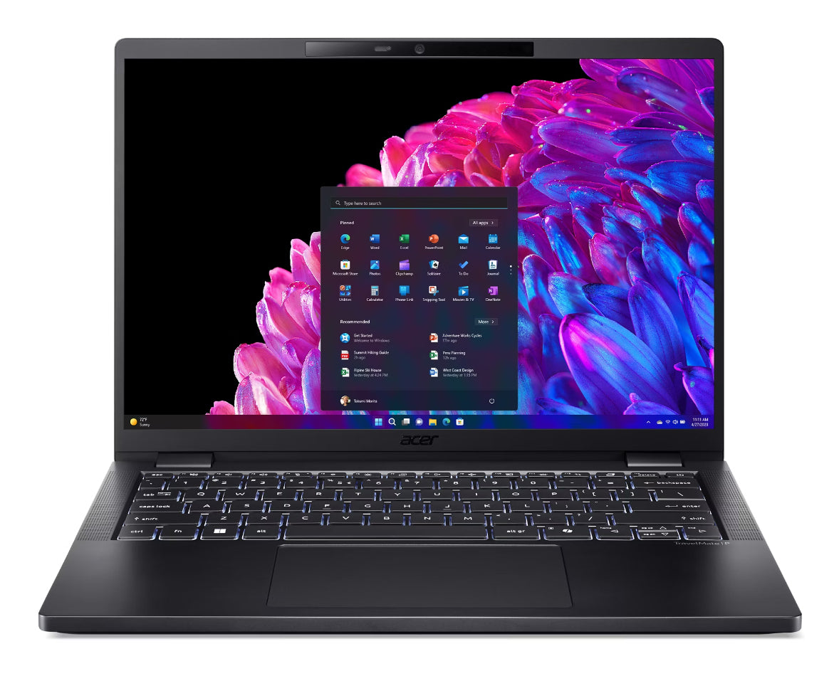 Acer TravelMate P6 TMP614-73-TCO-77Y6 Intel Core Ultra 7 155H Portátil 35,6 cm (14") WUXGA 32 GB LPDDR5x-SDRAM 1 TB SSD Wi-Fi 7 (802.11be) Windows 11 Pro Negro (2)