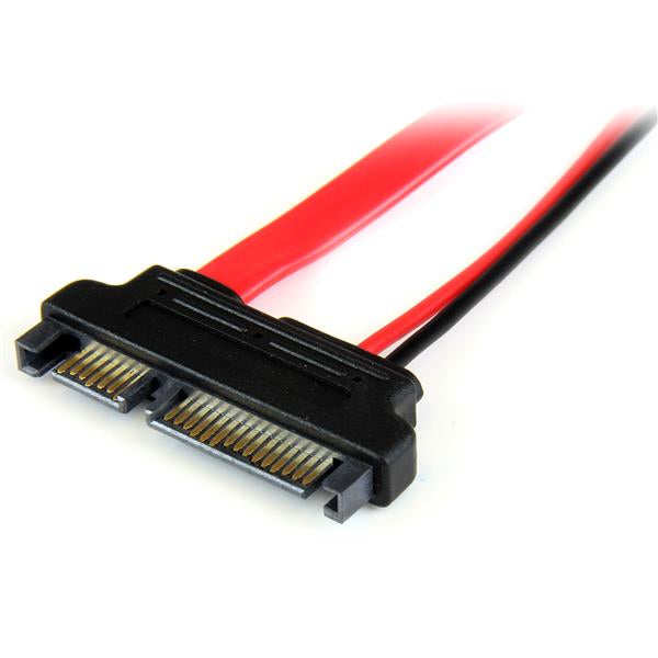 StarTech.com SLSATAADAP6 cable de SATA 0,1524 m Slimline SATA 13 pin SATA 7+15 pin Rojo (3)