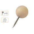 Nobo 1915709 chincheta Plata, Madera 40 pieza(s) (6)