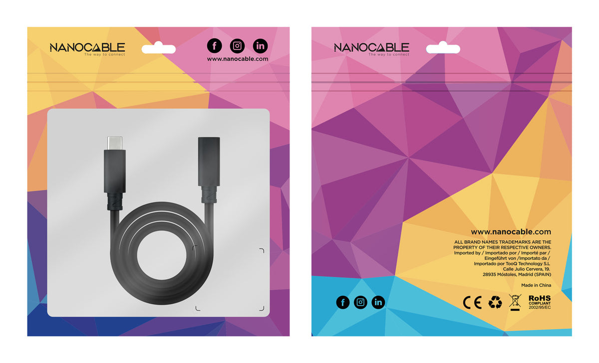 Nanocable 10.01.4502 cable USB USB 3.2 Gen 2x2 2 m USB C 20 Gbit/s 100 W Negro (8)