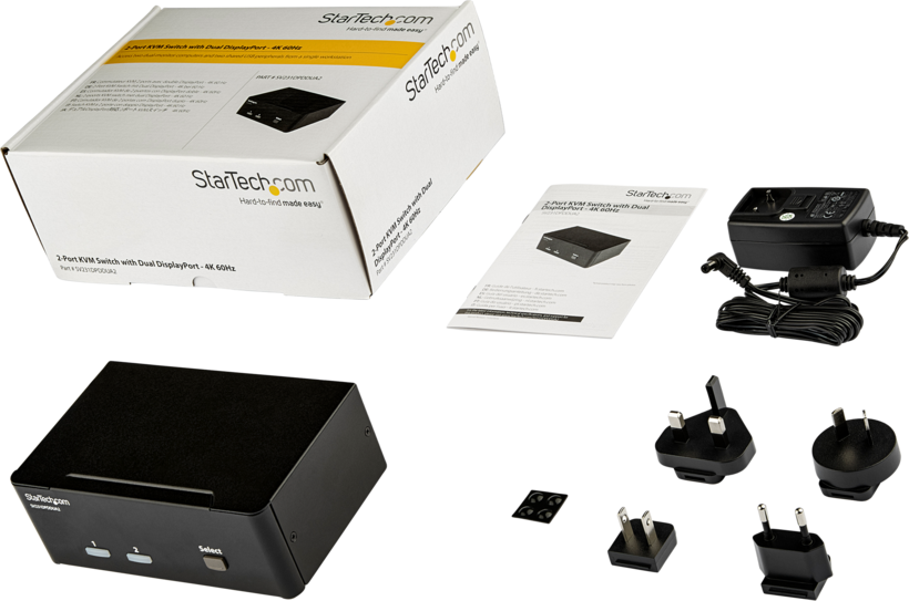 Startech SV231DPDDUA2 - 4K 60Hz, Conmutador KVM / audio / USB, 2 x KVM / audio (3)