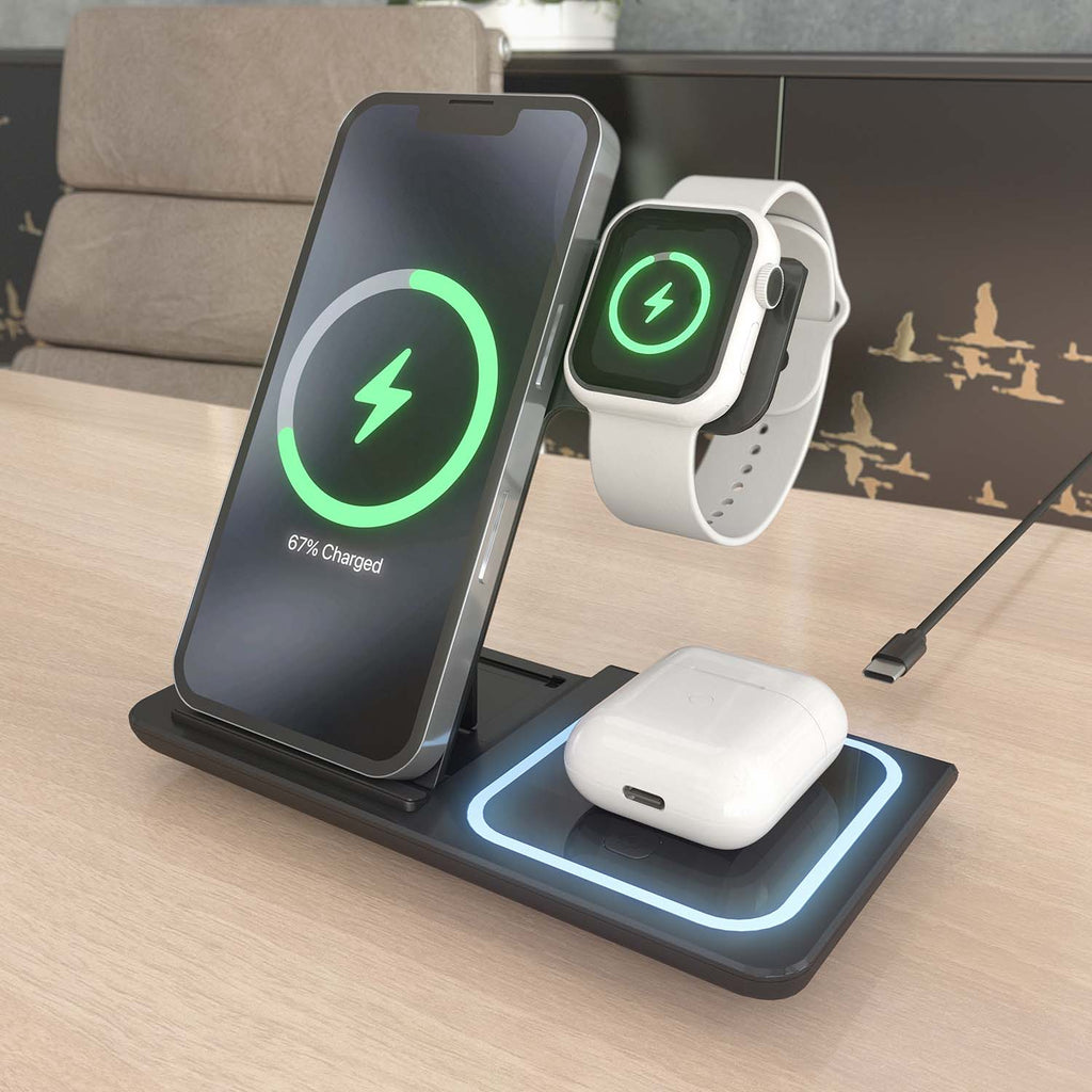 AISENS ASCH-15W3WC043-BK cargador de dispositivo móvil Auriculares, Teléfono móvil, Smartphone, Reloj inteligente Cargador inalámbrico Carga rápida Interior (6)