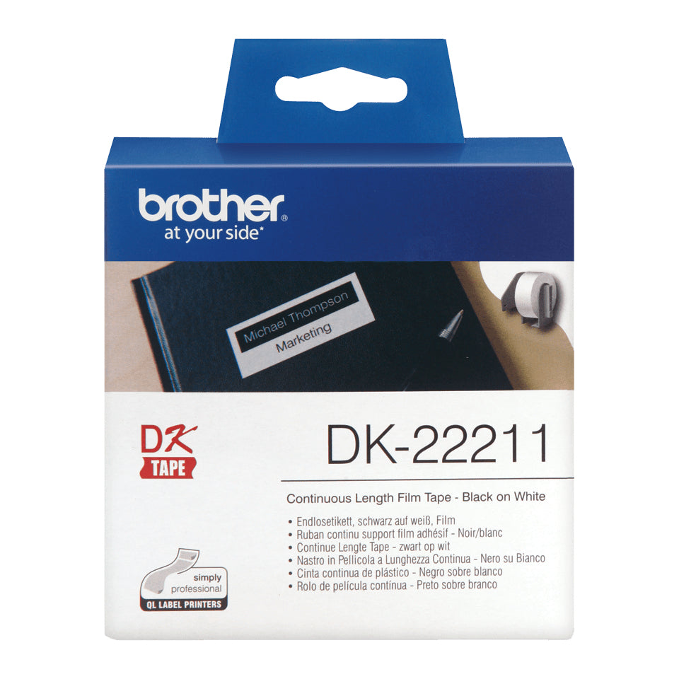 Brother DK-22211 cinta para impresora de etiquetas Negro sobre blanco (3)