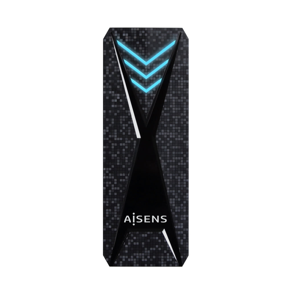 AISENS ASM2-RGB013B caja para disco duro externo Caja externa para unidad de estado sólido (SSD) Negro (2)