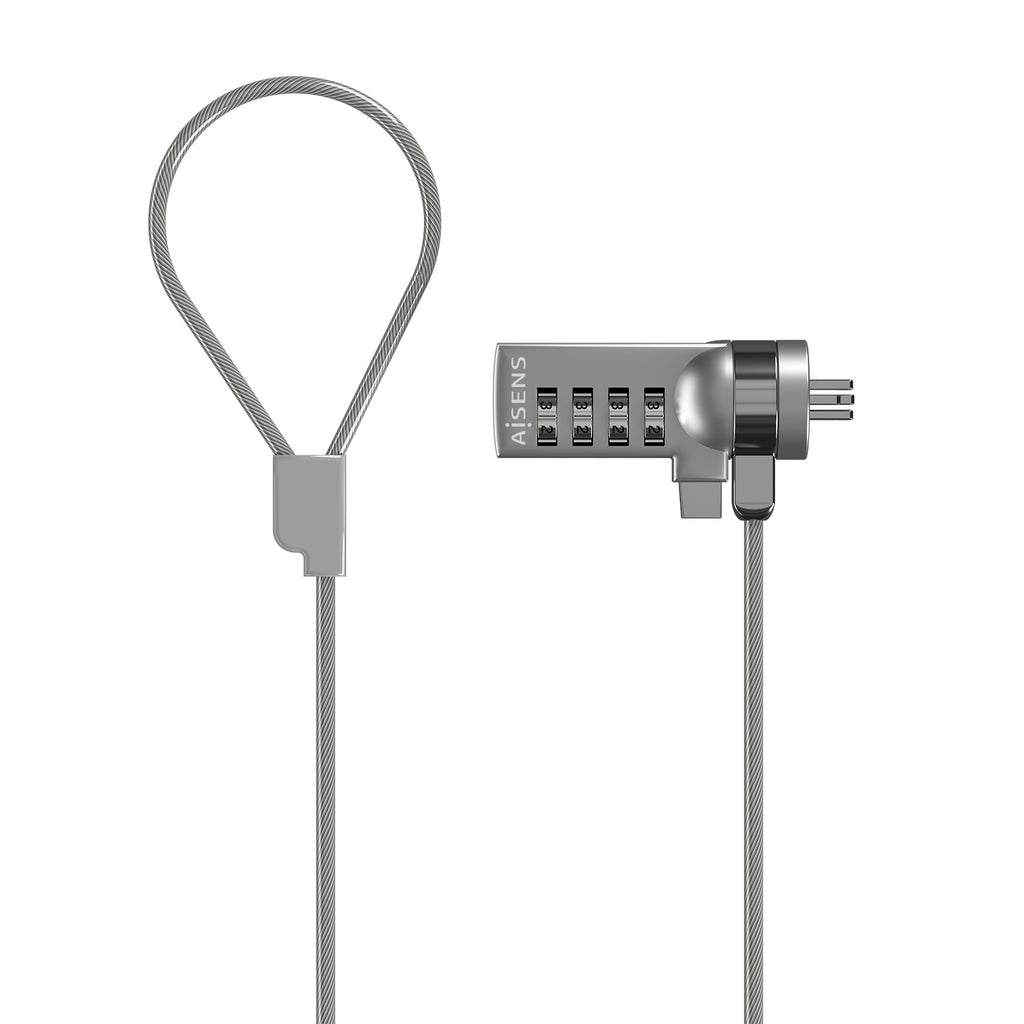 AISENS ASLK-D40N01-SL cable antirrobo Plata 1,5 m (3)