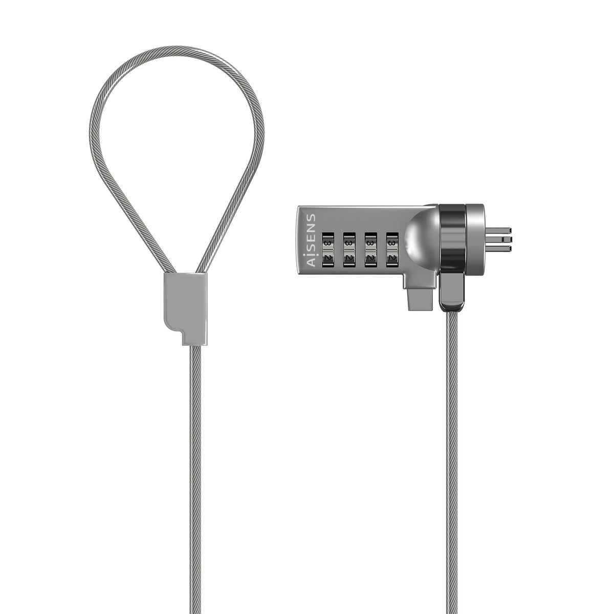 AISENS ASLK-D40N01-SL cable antirrobo Plata 1,5 m (3)