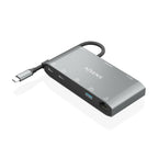 AISENS ASUC-8P010-GR base para portátil y replicador de puertos Alámbrico USB 3.2 Gen 1 (3.1 Gen 1) Type-C (3)