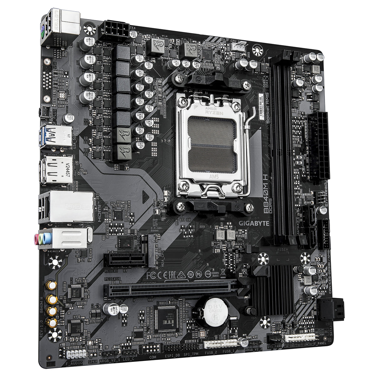 GIGABYTE B840M H placa base AMD B840 Zócalo AM5 micro ATX (4)