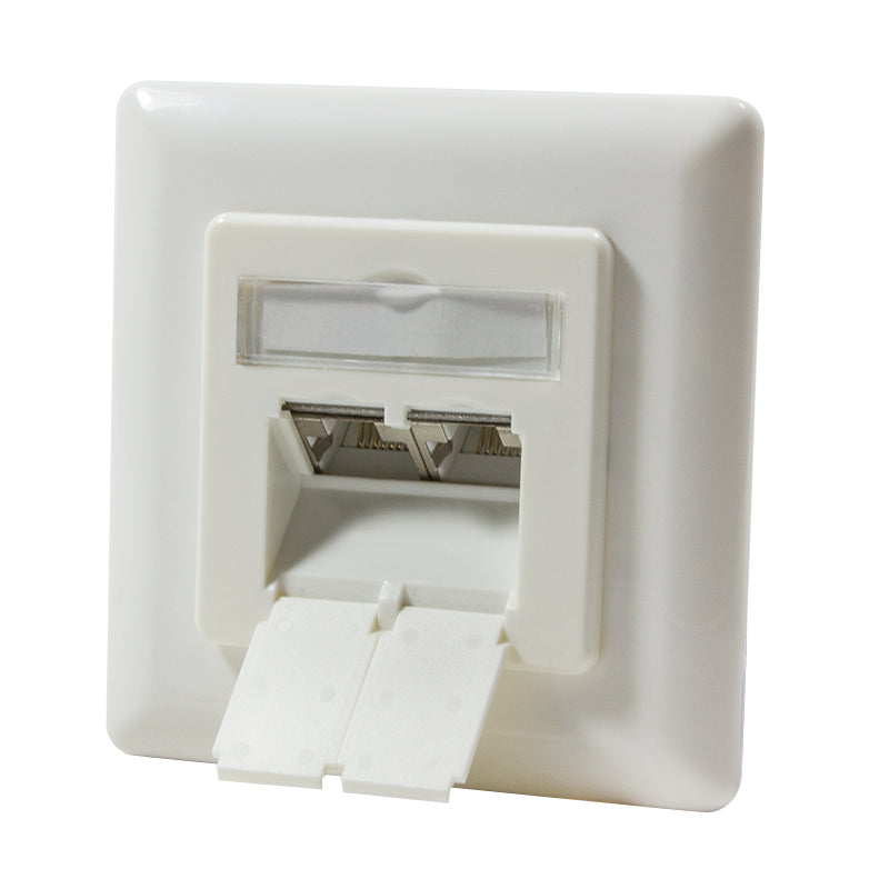 LogiLink NP0023 toma de corriente RJ-45 Metálico, Blanco (3)