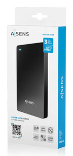 AISENS ASE-2542B caja para disco duro externo Caja de disco duro (HDD) Negro 2.5" (8)