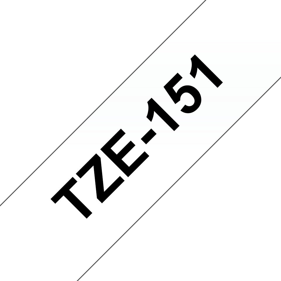 Brother TZE-151 cinta para impresora de etiquetas Negro sobre transparente (2)