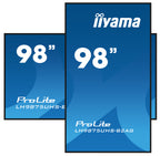 iiyama LH9875UHS-B2AG pantalla de señalización Pantalla plana para señalización digital 2,48 m (97.5") LED Wifi 500 cd / m² 4K Ultra HD Negro Procesador incorporado Android 11 24/7 (6)