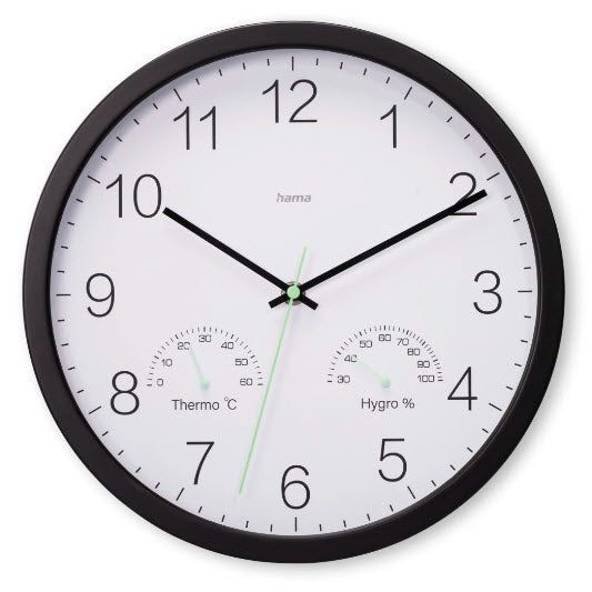 Hama Santorini Reloj de cuarzo Alrededor Negro, Blanco
