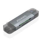 AISENS ASCR-2AC08-GR lector de tarjeta USB 3.2 Gen 1 (3.1 Gen 1) Type-A/Type-C (3)
