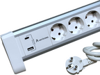 Regleta 3 ranuras + 2x USB A/C 1,4 m (4)