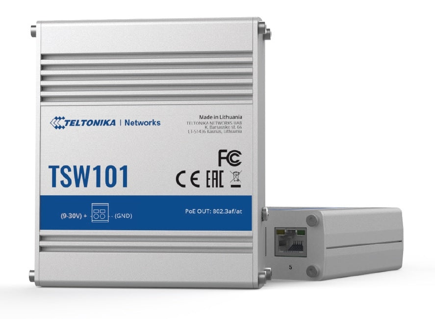 Teltonika TSW101 Gigabit Ethernet Power over Ethernet Metallic