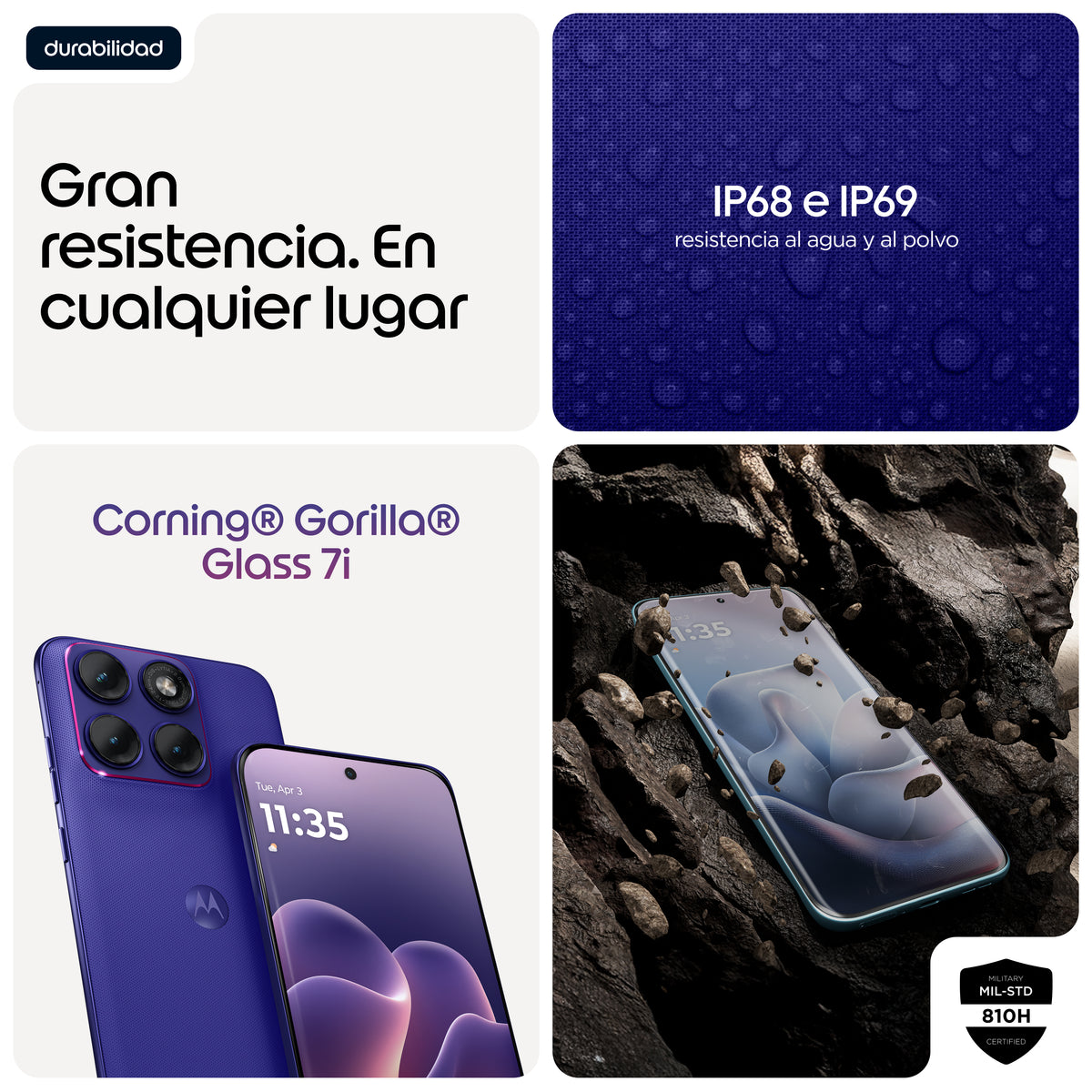 Motorola edge 70 fusion 17,2 cm (6.78") SIM doble Android 16.0 5G USB Tipo C 8 GB 256 GB 7000 mAh Violeta (8)