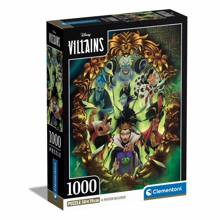 Clementoni Disney Villains Puzzle rompecabezas 1000 pieza(s) Dibujos