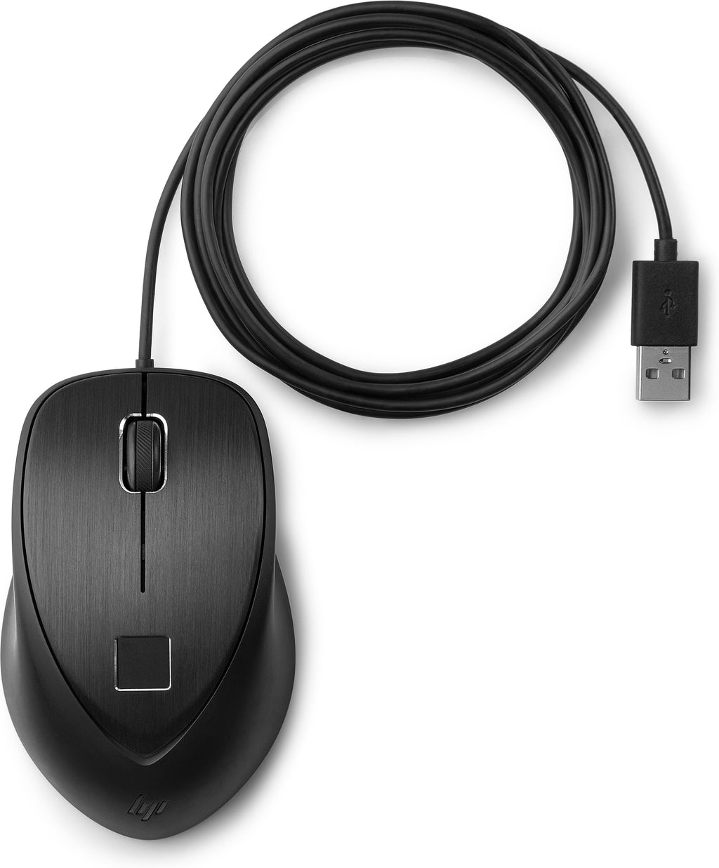 HP USB Fingerprint Mouse ratón Ambidextro USB tipo A (2)