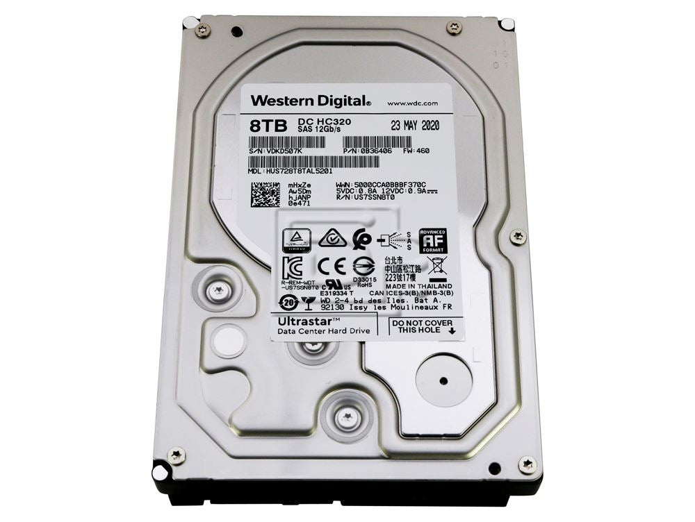 Western Digital 0B36406 - WD Ultrastar DC HC310 HUS728T8TAL5201, Disco duro (3)